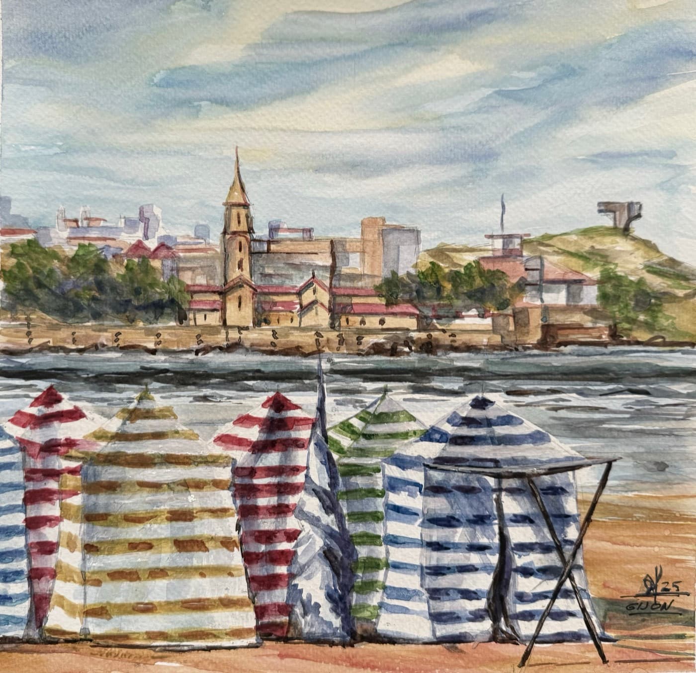 A painting by Rafael Lozoya